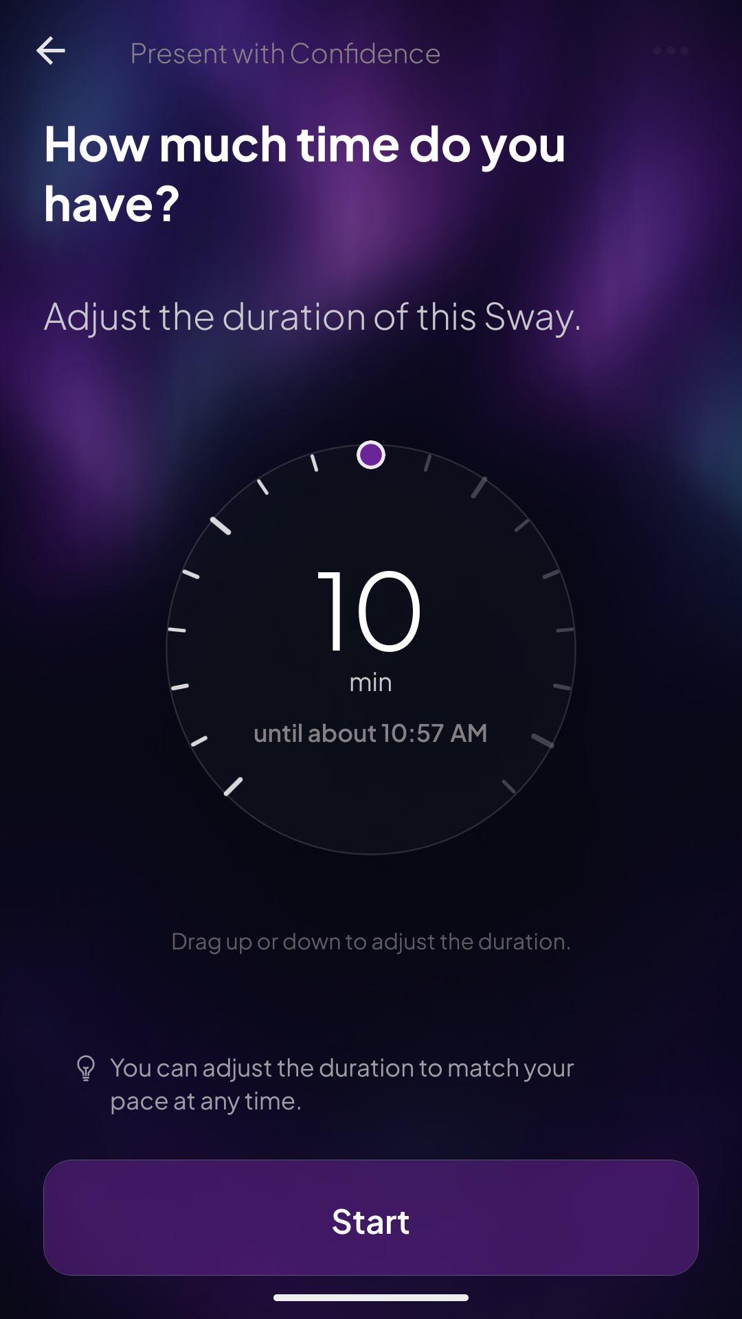 Sway App – persönliche Audio-Session